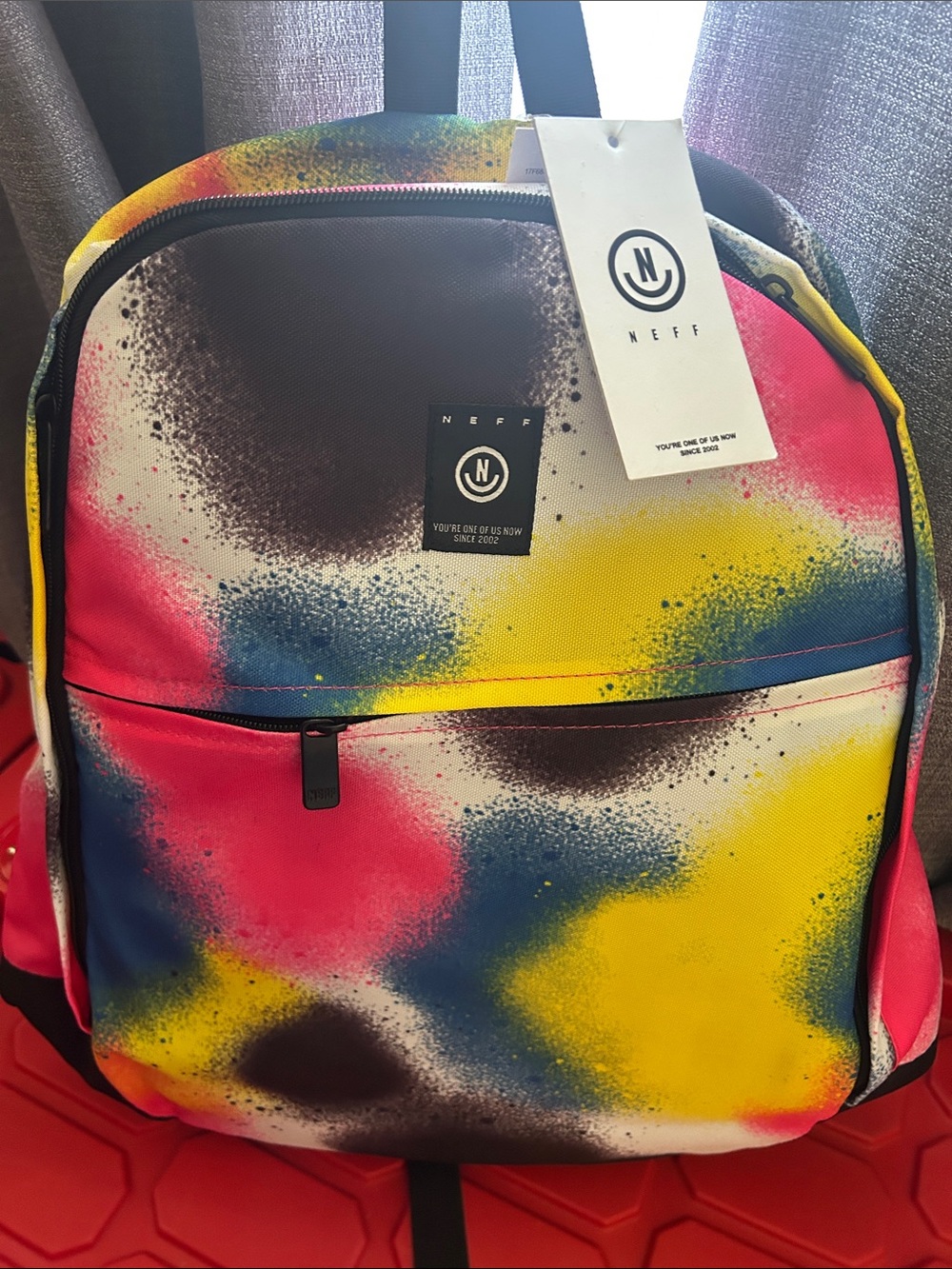Neff Backpack in Pink, Yellow, Blue, Black, White Unisex